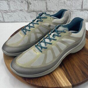 ECCO Performance Biom Mens 12/46 Gray Blue Casual Lace Up Comfort Sneaker Shoes